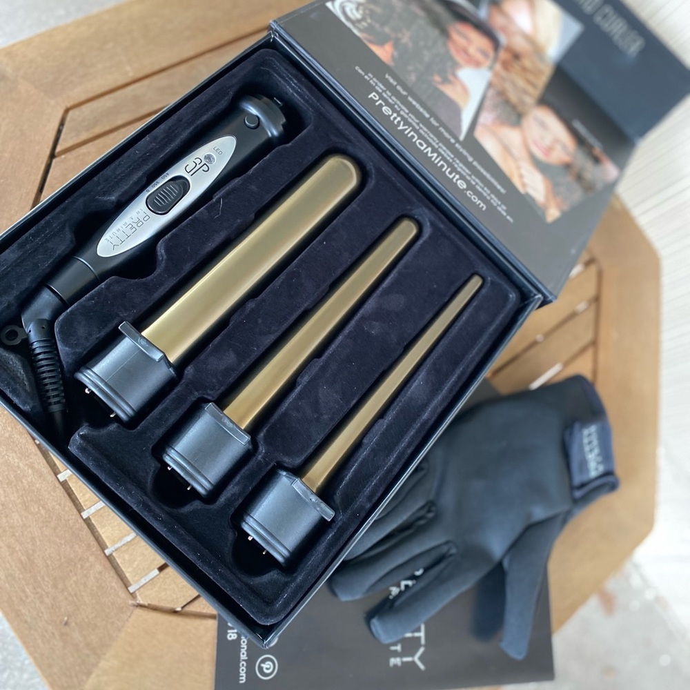 Curling Wand Interchangeable Sizes “Pretty In A Minute” Salon Grade ! Brand New